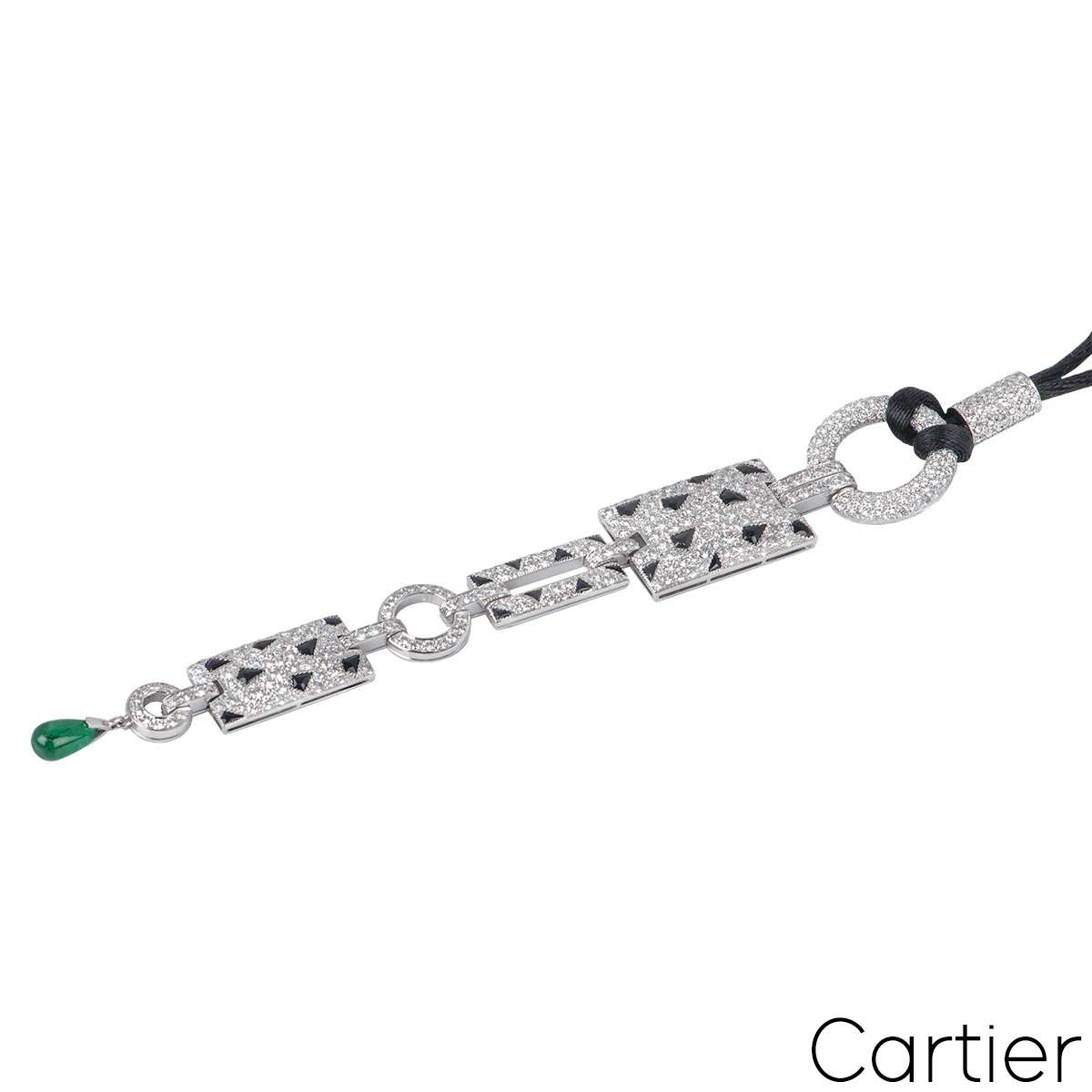 Cartier White Gold Diamond Panthere Necklace N3014700